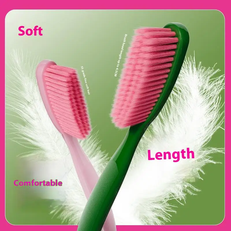⭐HOT❗ 1/3PC Long Headed Soft Bristled Adult Toothbrush Simple Household Independent Packaging Deep Clean Gum Oral Teeth Bacteria