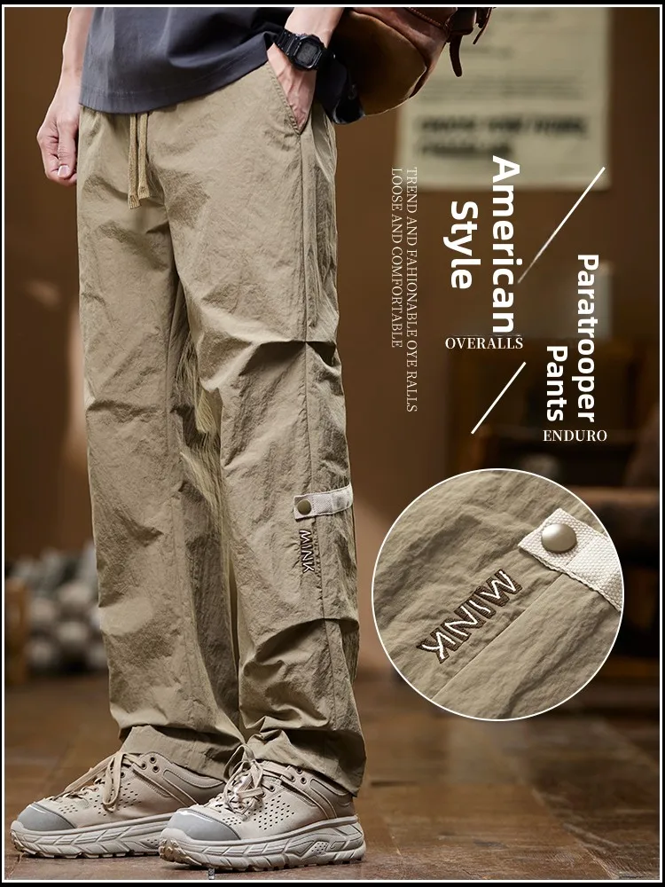 

Retro American Paratrooper Pants Men's Autumn Trendy Outdoor Loose Workwear Trousers Boys Spring Autumn 2024 New Sle