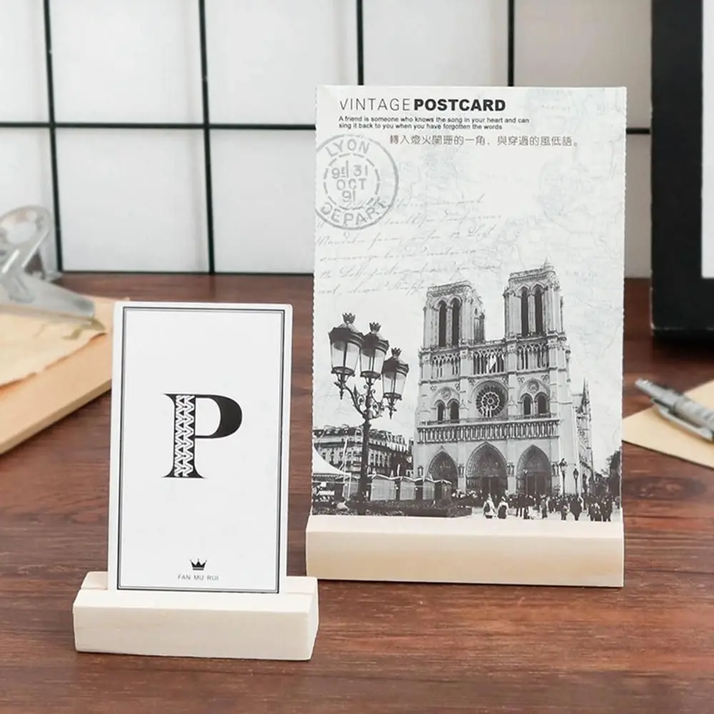 Photo Picture Events Wooden Table Number Elegant Sign Note Holder Place Card Holder Decoration Display Stand