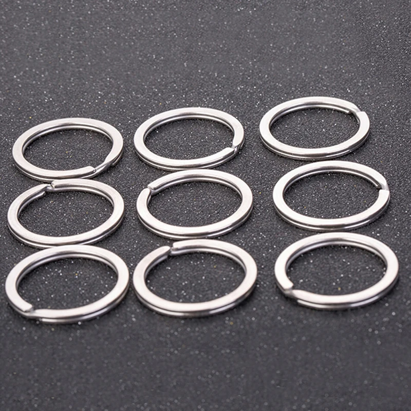 30PCS 25mm Stainless Steel DIY Polished  Split Ring Keyrings Key Chain Hoop Loop Key Holder