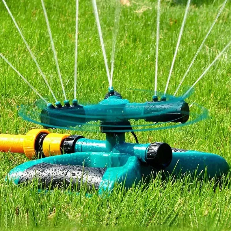 4Pcs 1Set Garden Sprinkler Can Automatically Rotate 360 Degrees Spray Water Saving Time Effort Garden Item