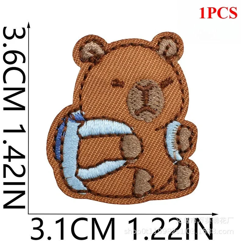 

Korean Handmade Embroidery Cloth Sticker Bear Patch Sticker Clothes Decoration Cute Cartoon Duckling Cloth Sticker Computer