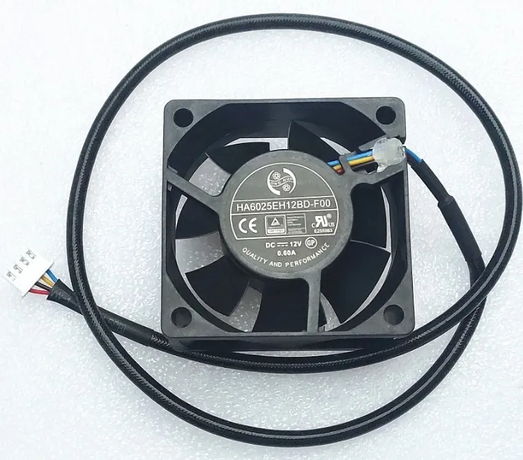 60mm 6cm PWM CPU Cooling Fan 4P,HA6025EH12BD  60X60X25mm Dual Ball Bearing 12V 0.60A High Speed CFM Air Flow Cooler