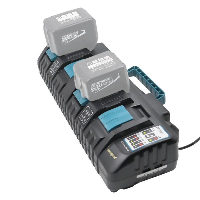 DC18SF 4Port Li-ion Battery Charger For Makita BL1430 BL1830 14.4V 18V USB Charging Mobile Phone Power Bank DC18RE DC18RD DC18RF