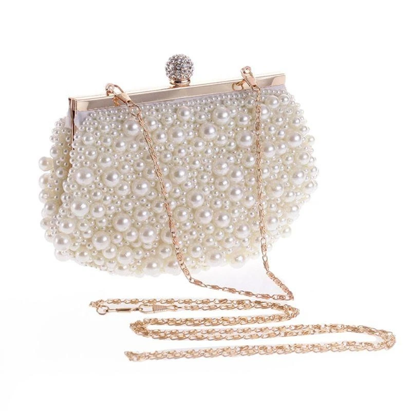 

A3PE Women Beads Evening Clutch Shoulder Bag Bridal Party Prom Wedding Lady Crossbody Handbag Purse