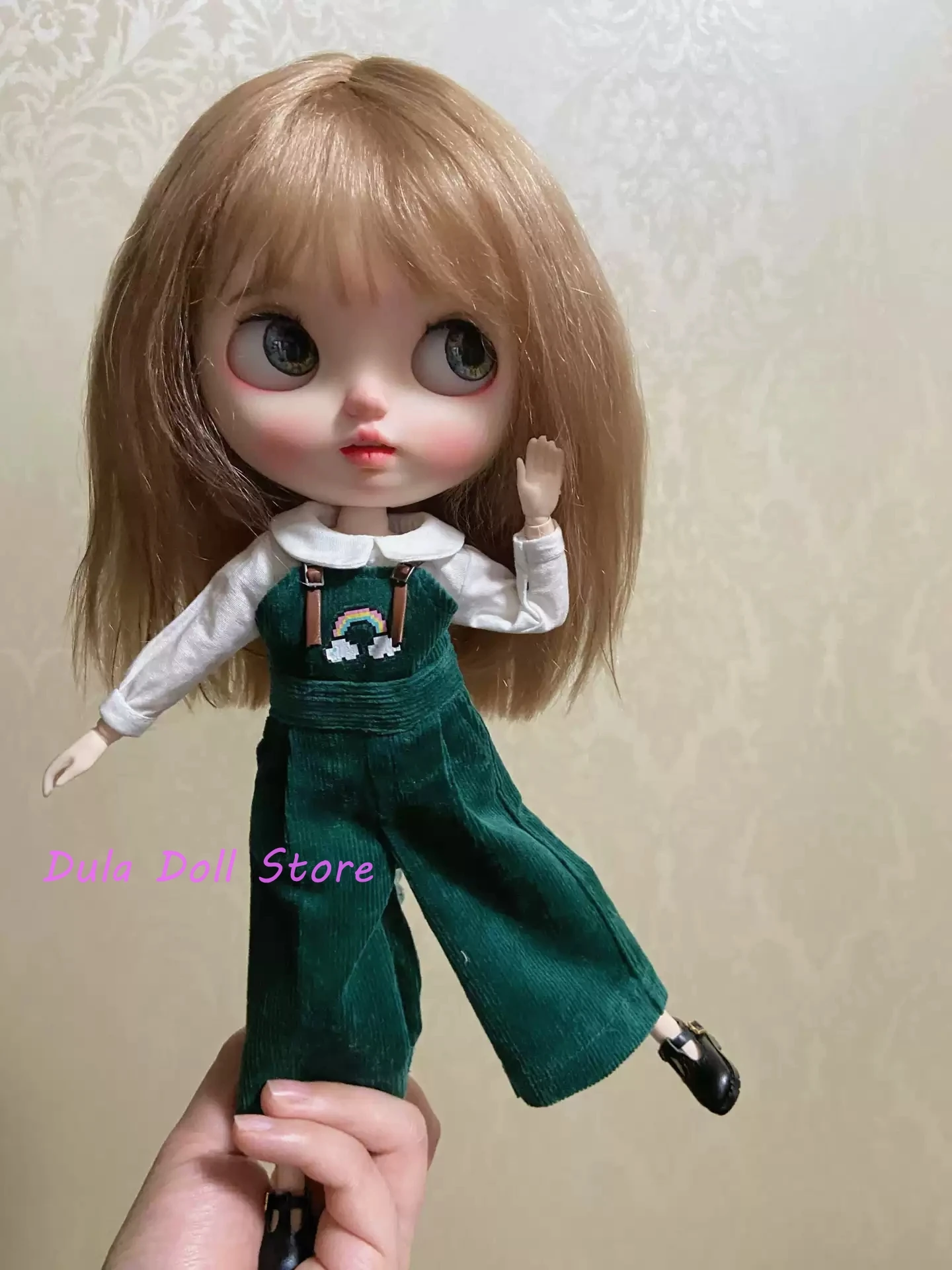 Dula Doll Clothes Dress Bretelle set Blythe Qbaby ob24 ob22 Azone Licca ICY JerryB 1/6 Bjd Doll