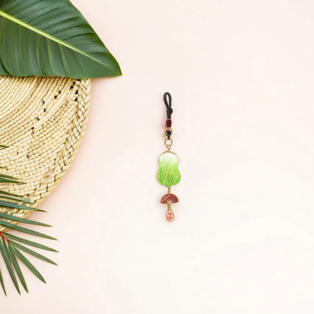 Resin Cabbage Keychain Imitation Vegetable Charm Wealth Happiness Attracting for Keys Car Rearview Mirror Resin Vegetable Charm