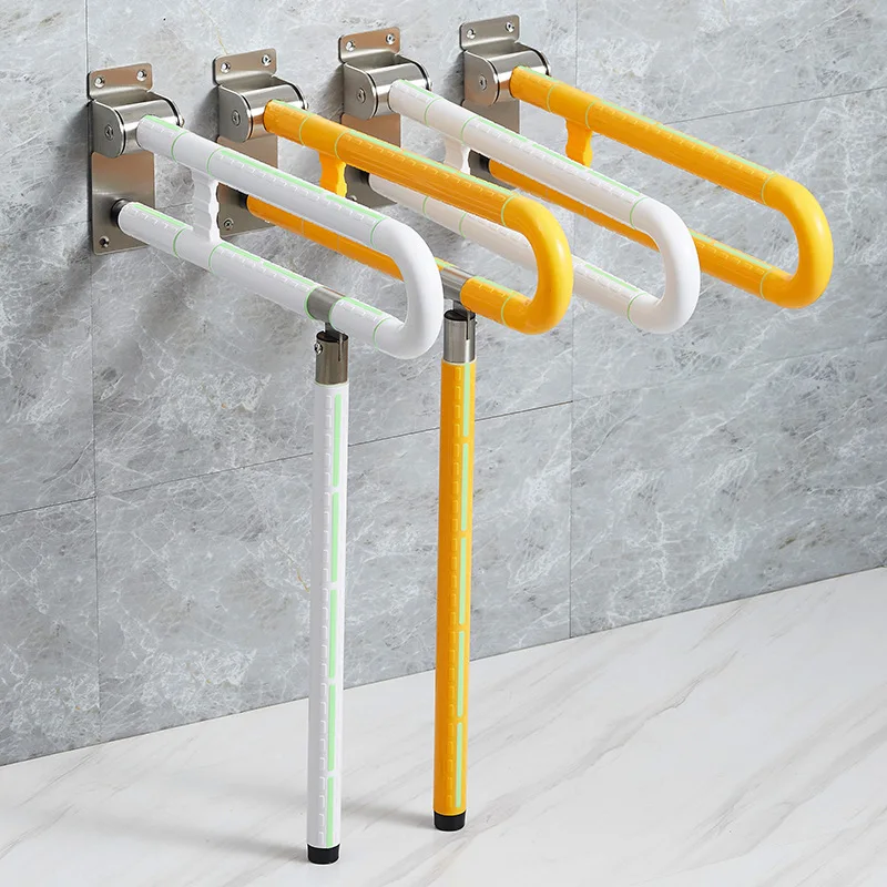 

Non-slip safety armrest wall-mounted bathroom hospital plastic modern design disabled toilet barrier-free armrest stool