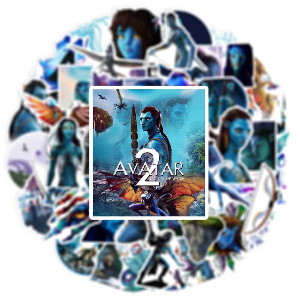 10/30/50PCS Disney Movie Avatar 2：The Way of Water Anime Stickers Skateboard Motorcycle Luggage Phone Car Waterproof Sticker Toy