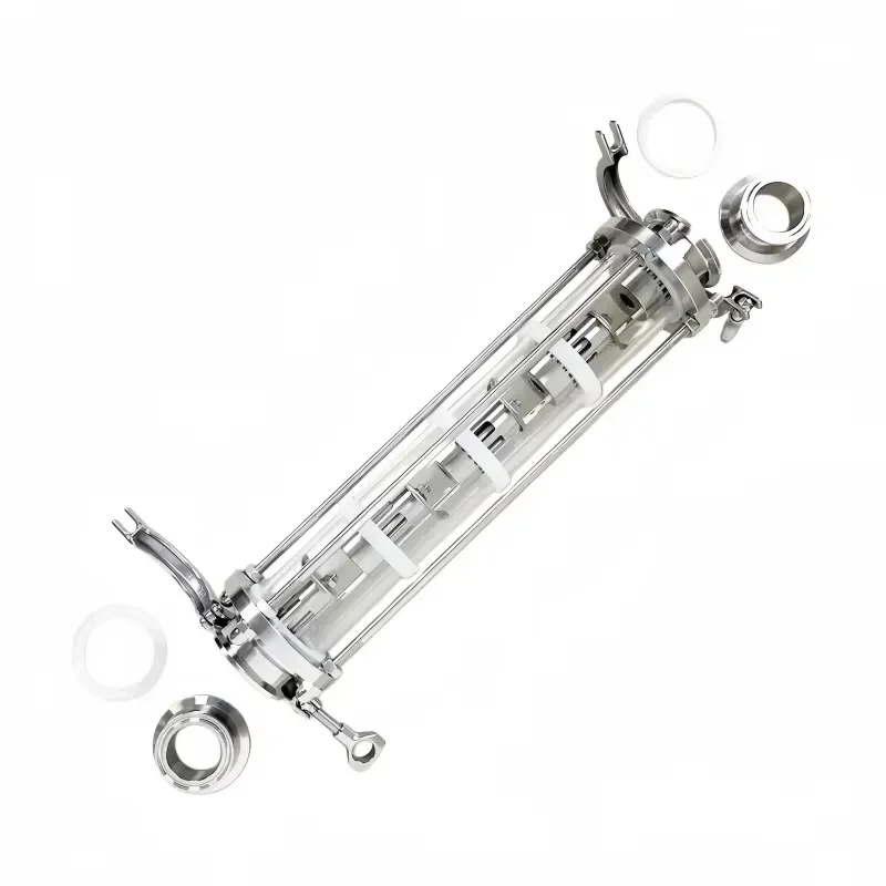 NEW 5 Floors 2 Inch Lens Column with Stainless Steel 304 Bubble Plate Sets and Tri-Clamp Sight Glass Union for