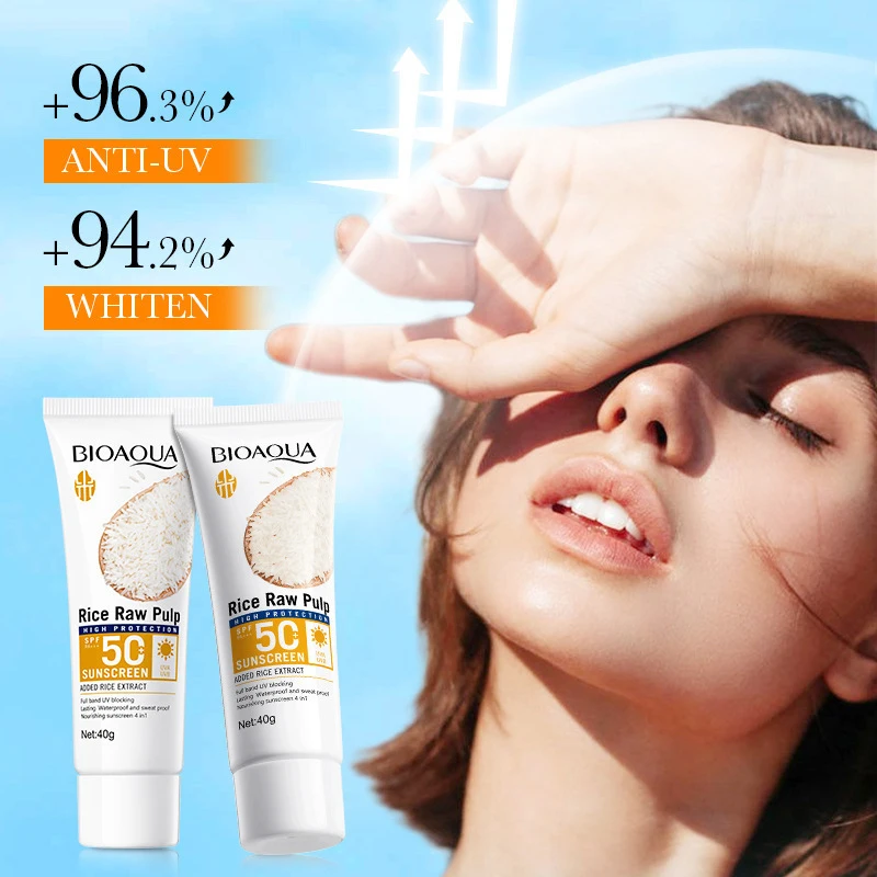 

Facial Sunscreen Cream SPF 50+ Body Protector Solar Lotion Long-Lasting Non-Greasy Prevent Sunburn UV Protection Sun Sunblock