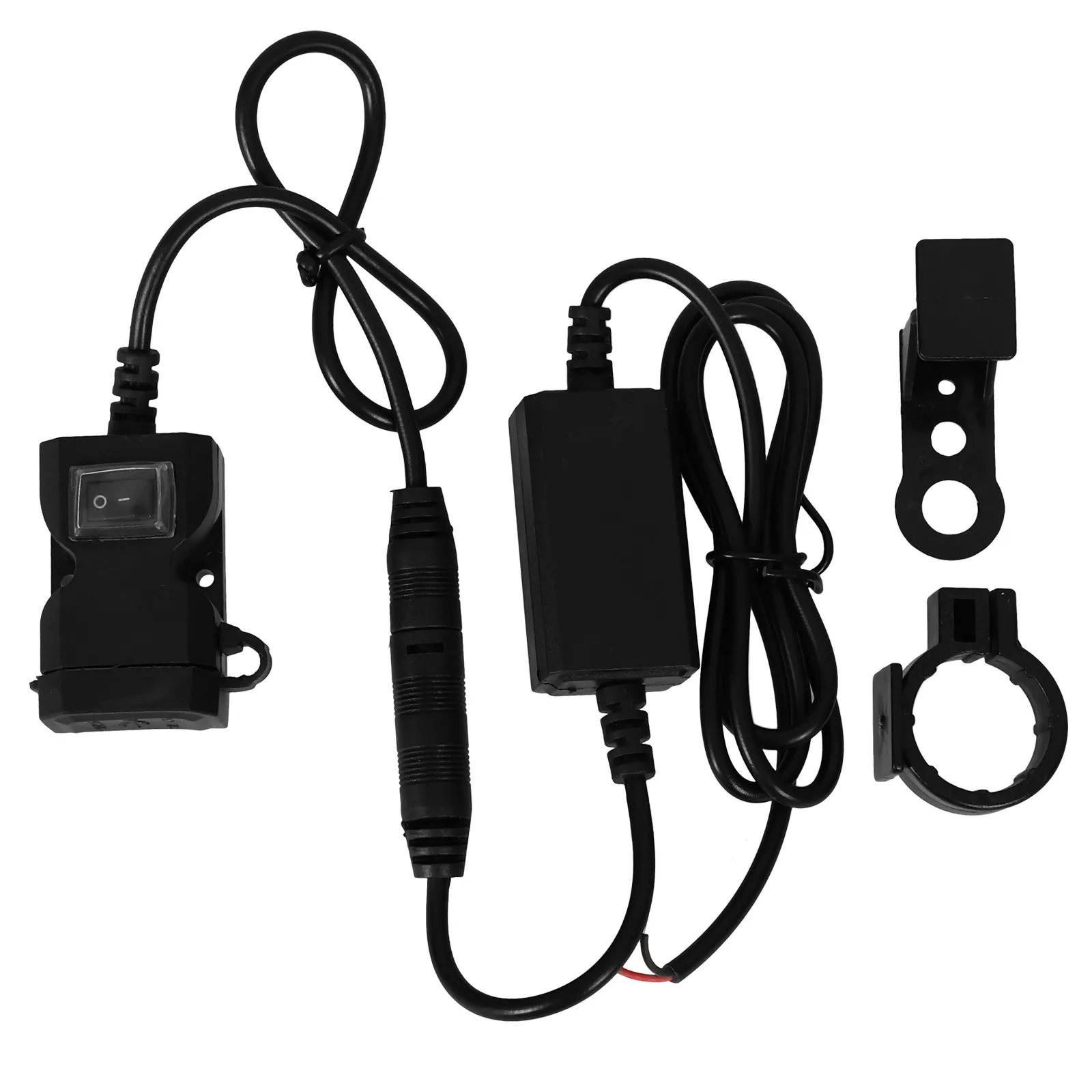 

DualPortUSBMotorcycleChargerBlackPlasticHandlebarMountFastChargeSafetyDualportsUSBChargerMotorbikePhoneChargerSolution