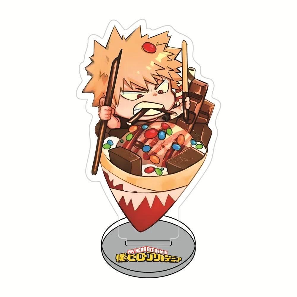 My Hero Academia 10cm Crepe Theme Chibi Acrylic Stand Figures Keychain Anime Collectible Merch Desktop Decoration Fan Gift