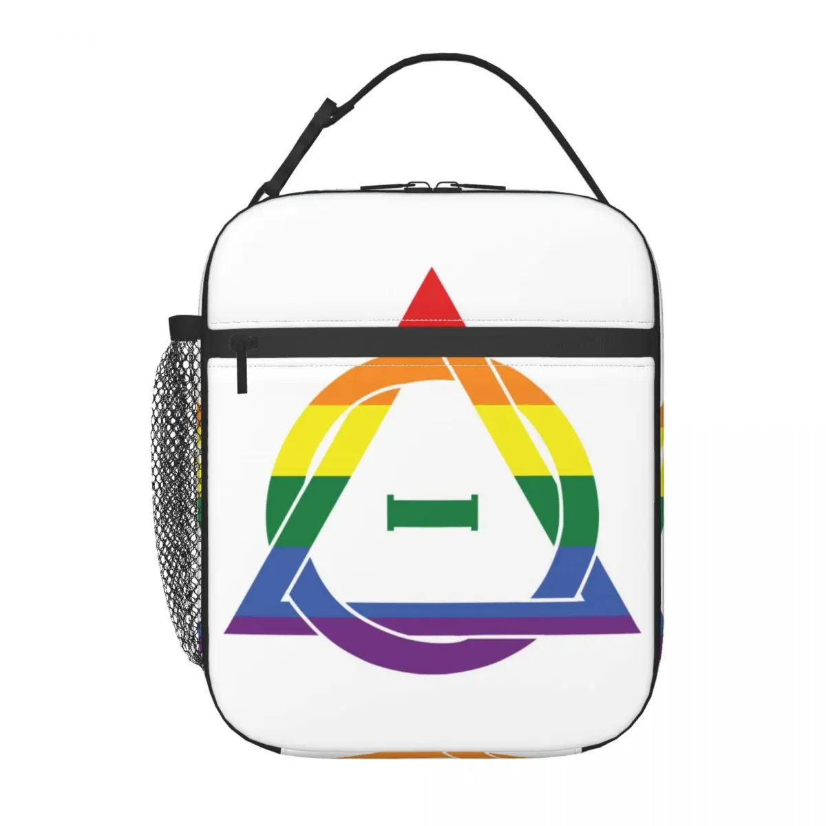 Custom LGBT Therian Theta Delta Lunch Bag Men Women Thermal Cooler Insulated Lunch Boxes for Student School