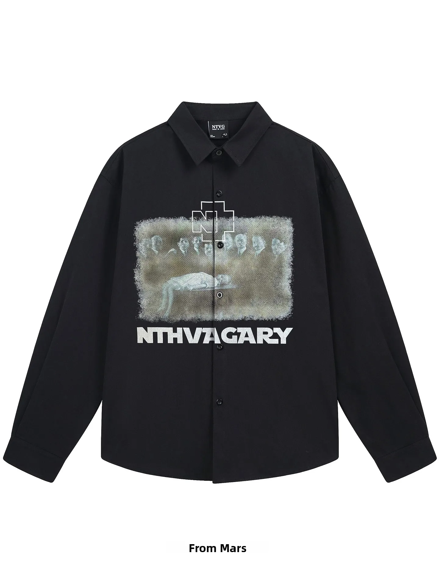 

Винтажная рубашка с принтом для пар, свободного кроя, с длинными рукавами, универсальная, модная, брендовая, из дышащего хлопка, молодежная, для повседневной носки.