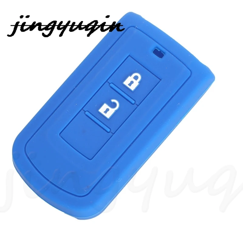 jingyuqin 2 Buttons Silicone Remote Car Key Case Cover Shell For Mitsubishi Mirage Outlander Grandis Pajero