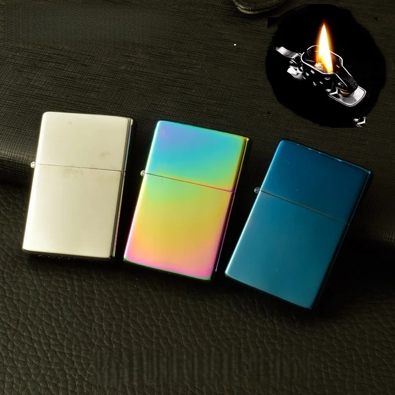 

ZORRO Retro Windproof Lighter ZC9 Slim Regular Pure Copper Brass Shell Petroleum Fuel Lighter Creative Gift for Men