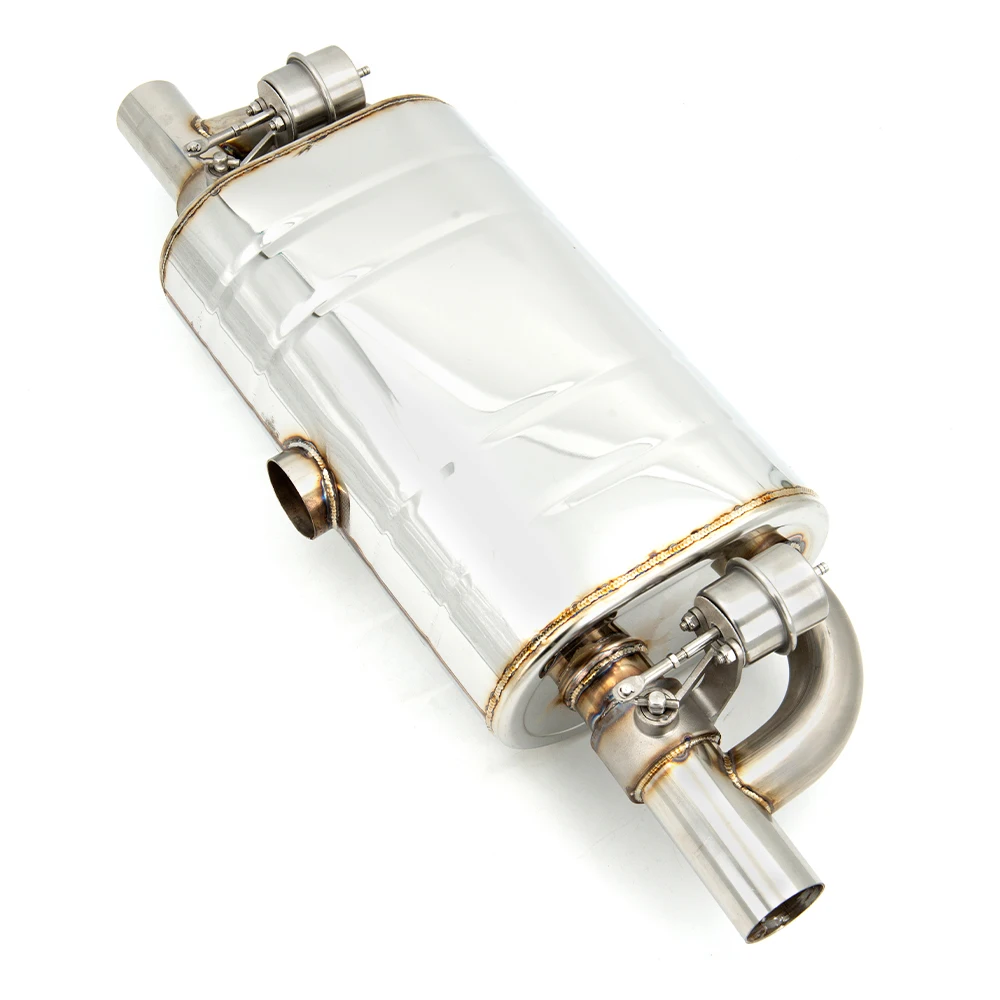 Universal 2/ 2.5/ 3 Inch Stainless Steel T-Type Exhaust Muffler With Vacuum actuator Suit for Most car