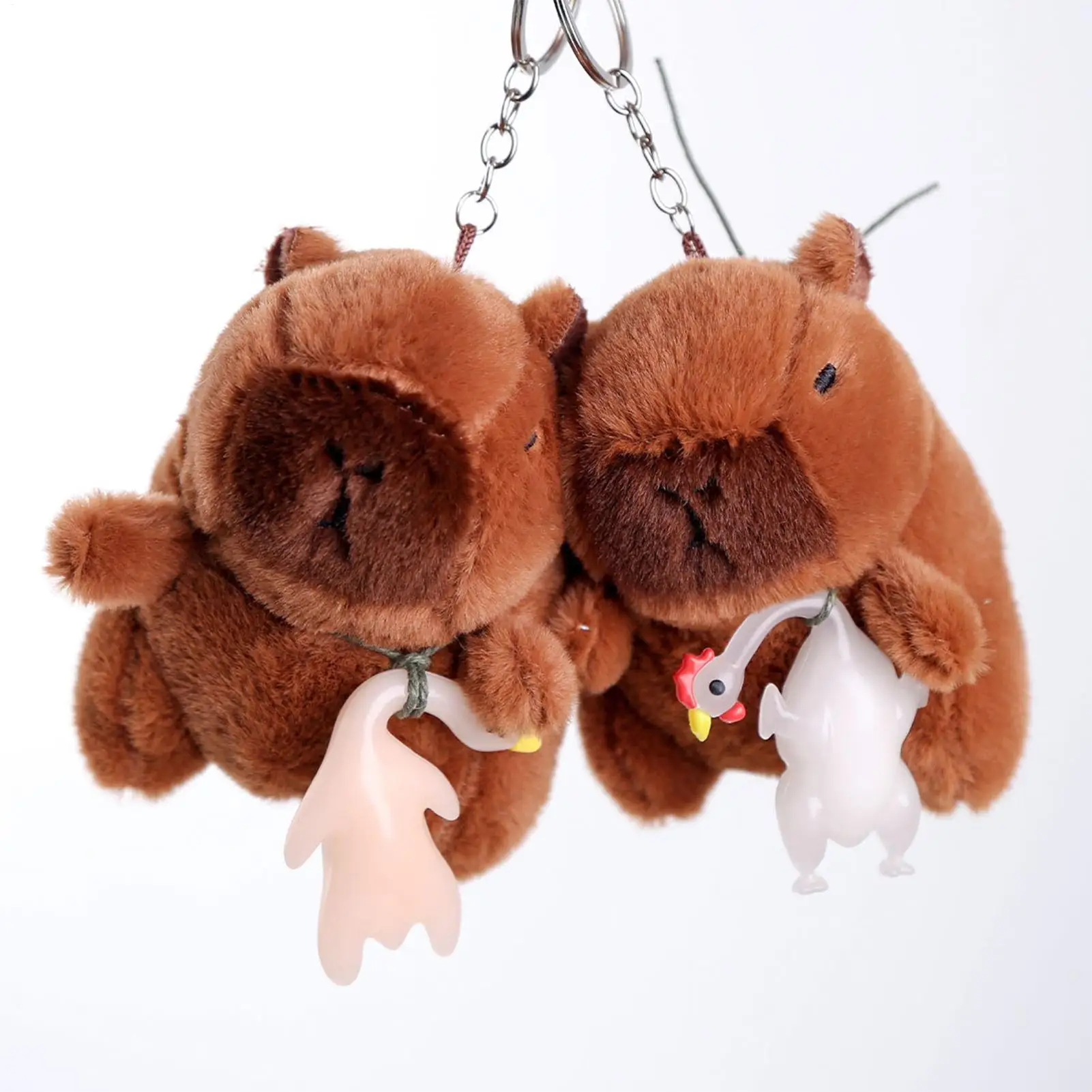 Capybara Plush Keychain Capybara Plush Toy Cute Backpack Animal Pendant Figure Charm For Girl Kids School Valentine Easter