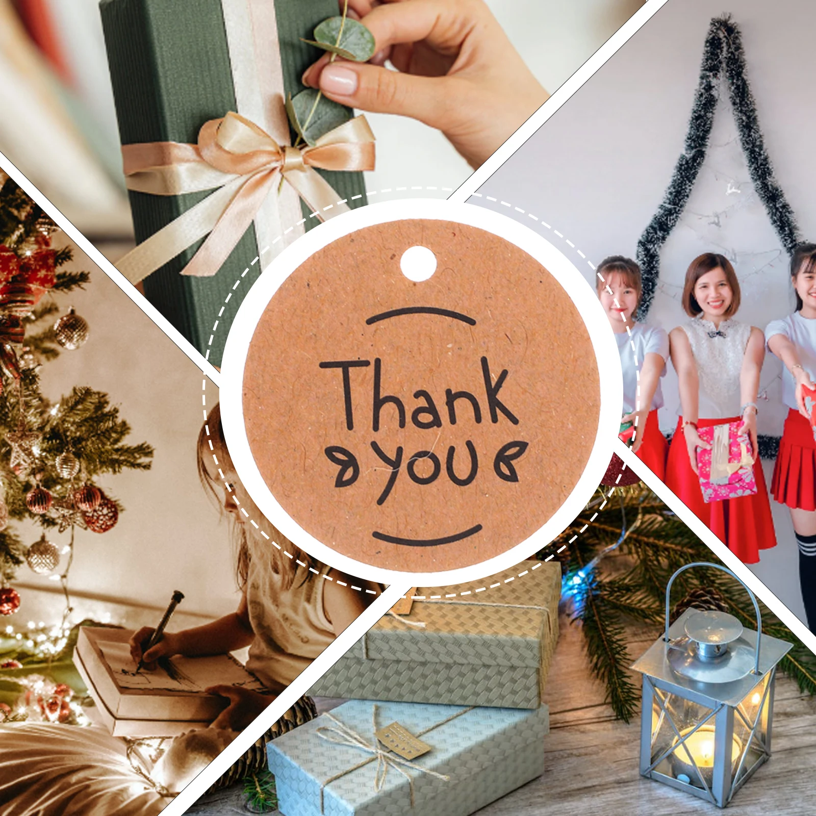 

200 Pcs Label Tag Circle Tags Craft Paper Hanging Gift Handmade Sling Circle-shaped Small Round