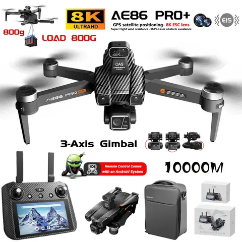 2025 New 8K AE86 Pro Max Drone Professional aerial photography HD 8K With Screen Remote Control 10KM Obstacle Avoidance