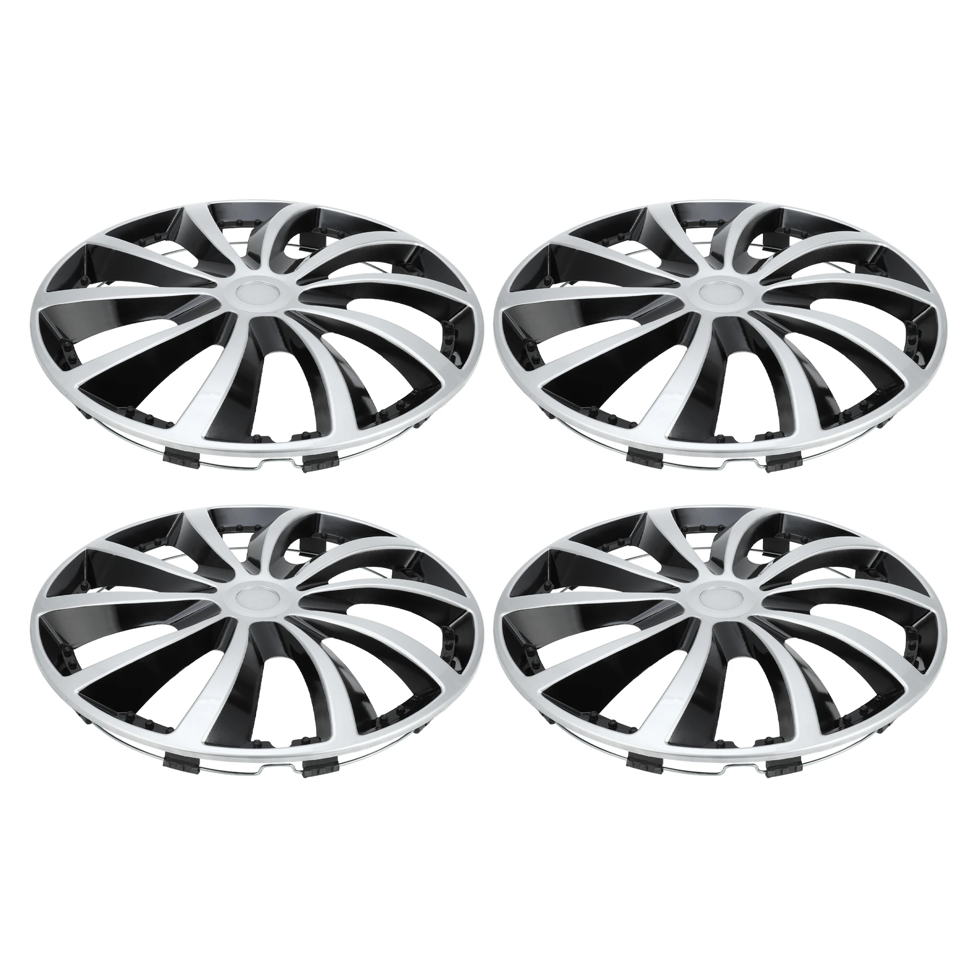 UXCELL 4Pcs 14 Inch Universal Car Wheel Rim Hub Cover Auto Wheel Hub Caps Vehicle Replacement Clip-On Hubcaps for Iron Hub