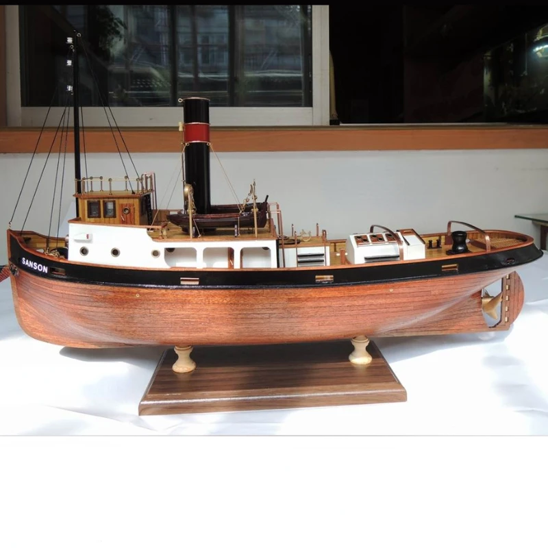 1:50 Laser-cut Wooden Boat Model SANSON Tugboat Wooden Model Precise Assembly Suite