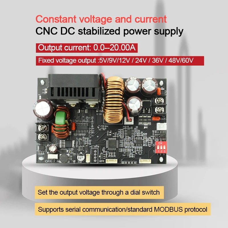 XY6020L 1200W 20A CNC Regulator napięcia zasilacz DC regulowany stabilizowany stałe napięcie moduł obniżania prądu stałego