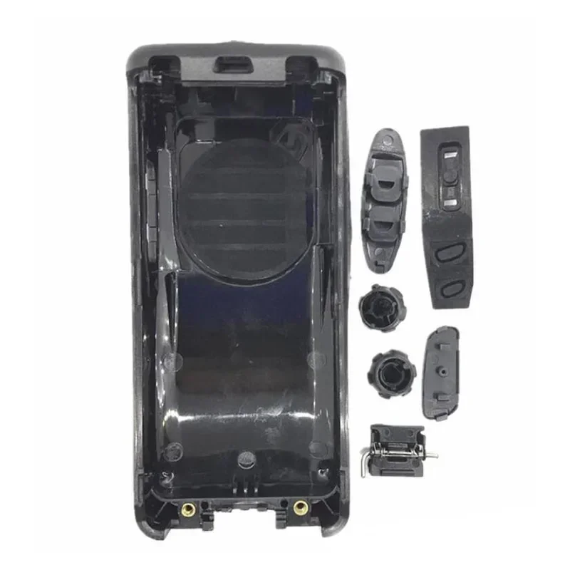 

Black Front Cover Housing Shell Case with Volume Channel Knobs Kits for Kenwood Walkie Talkie NX340 NX240 Radio Accessories