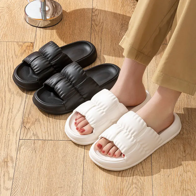 

Home Soft Sole Cloud Slippers Women Non Slip Platform Bathroom slides Woman 2022 Summer Thick Bottom Sandals Flip Flops