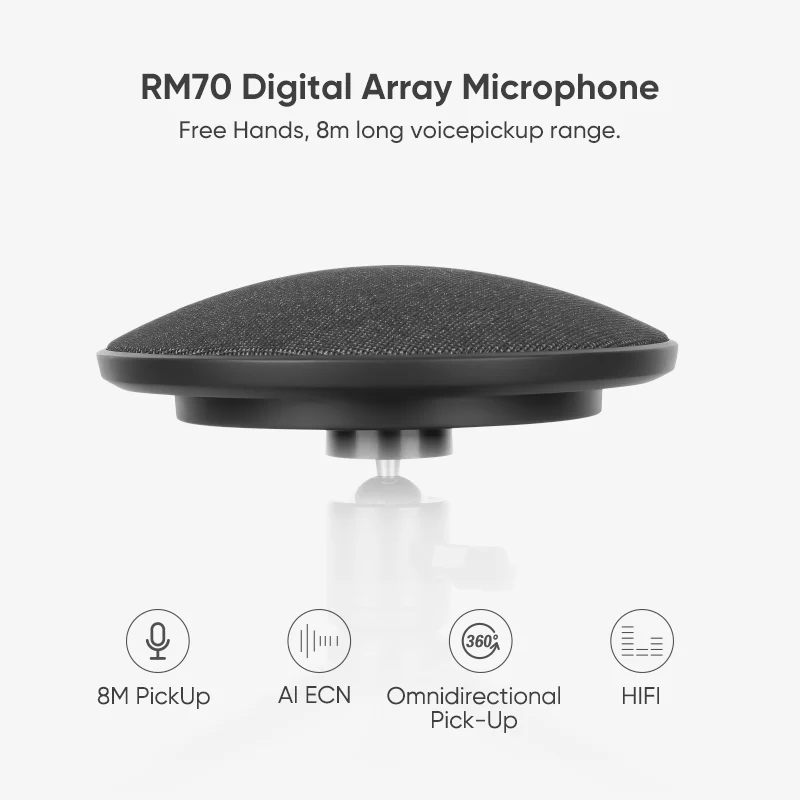 Rocware RM70 Digital Array Microphone for Recording and Online Interaction