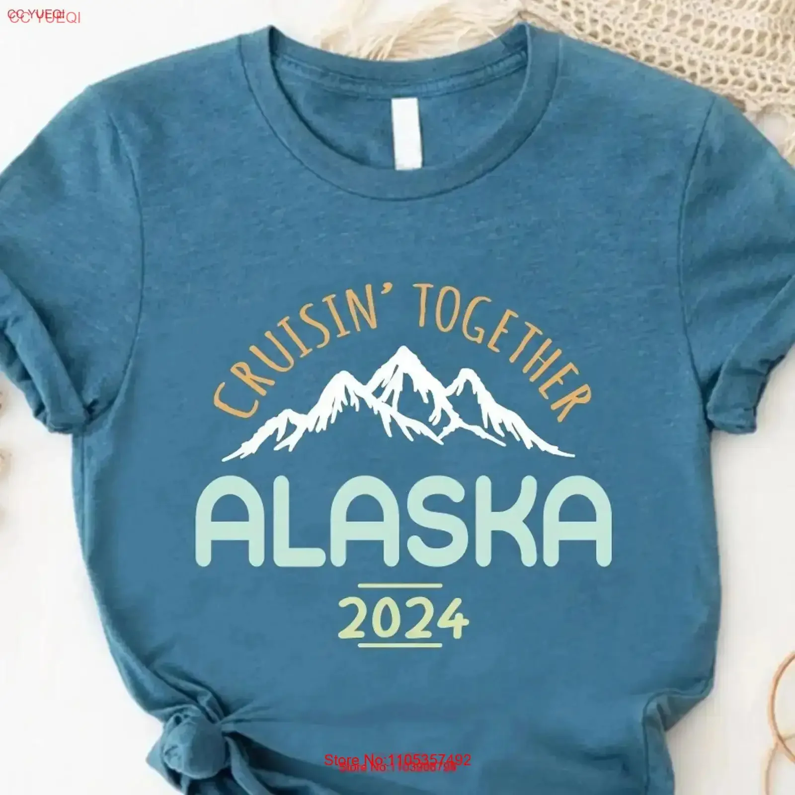 Alaska Family Vacation T Shirt Cruising Together 2024 Retro Mountain For Lover Trip Gİft vintage Washed Stylish Soft graphic
