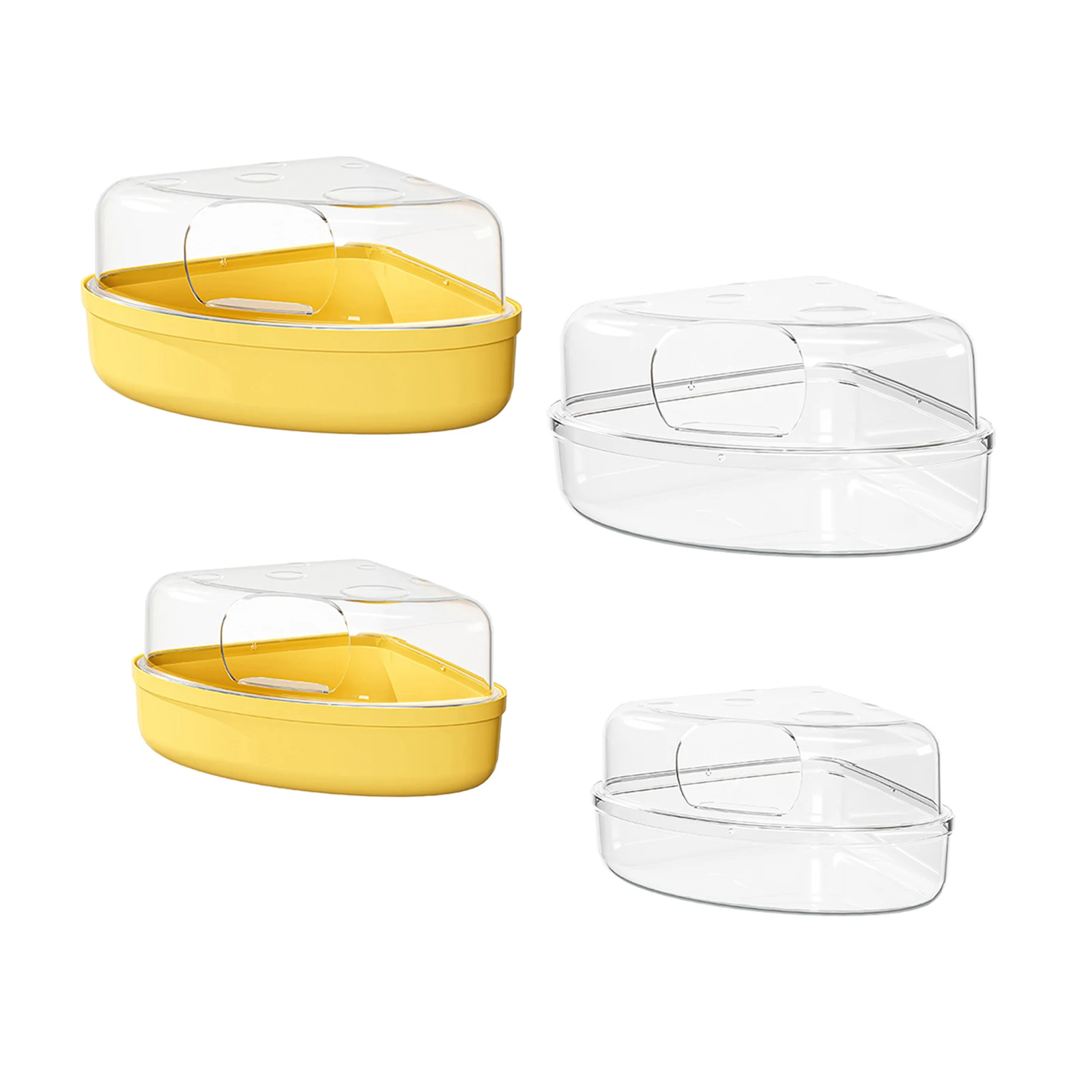 Hamster Sand Bath Container Chinchilla Pet Bathtub Supplies for Mice Small Animals Squirrels Bath Box Gerbils Bathroom Cage