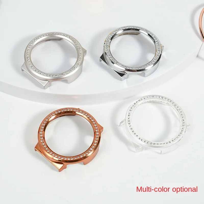For Huawei GT5/GT5Pro/GT4 diamond studded hollow PC half shell smart watch protective case 42/41mm scratch resistant shell parts