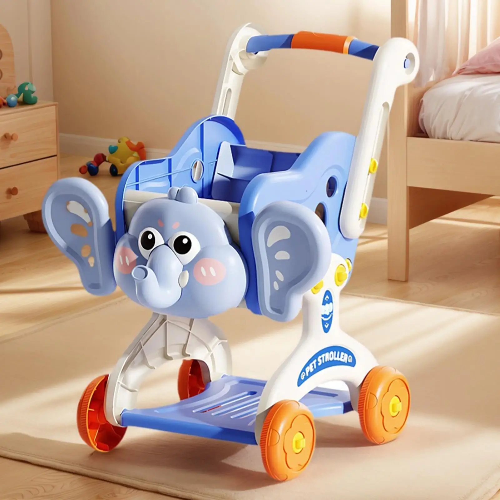 Toddler Shopping Cart Baby Shopping Cart Toy Set Realistic Food Toy Set For 3 Years Boys Girls Kitchen Grocery Store Market Home