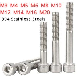 304 Stainless Steel Partially Threaded Socket Head Cap Screws M3 M4 M5 M6 M8 M10 M12 M14 M16 M20 Half Tooth Round Head  Screws