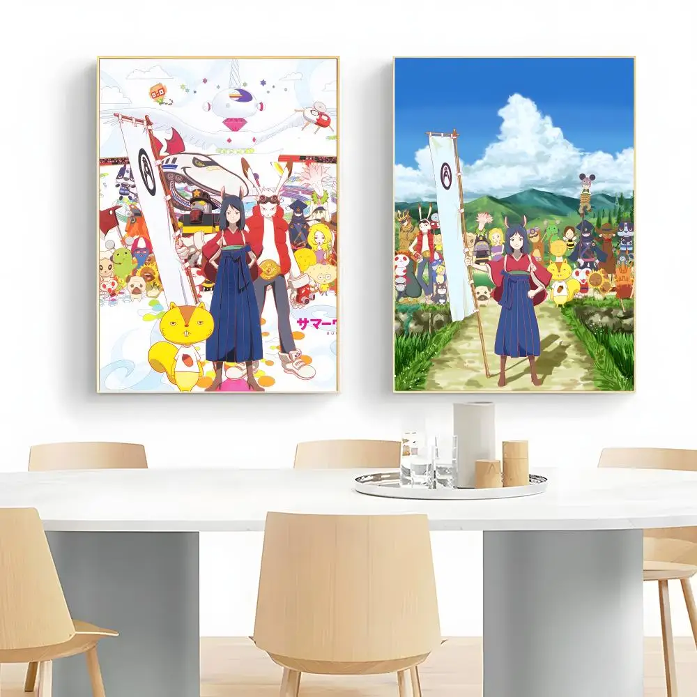 Cheerful Sci-Fi Anime S-Summer Wars Poster Wall Art Print Decorative Mural Home Decor Gift Unframed