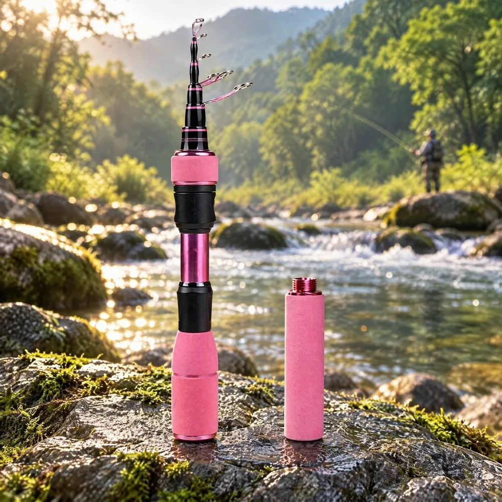 Compact Carbon Fiber Lure Rod with Fast Taper Response Suitable for Mountain Stream and Low Current River Environments