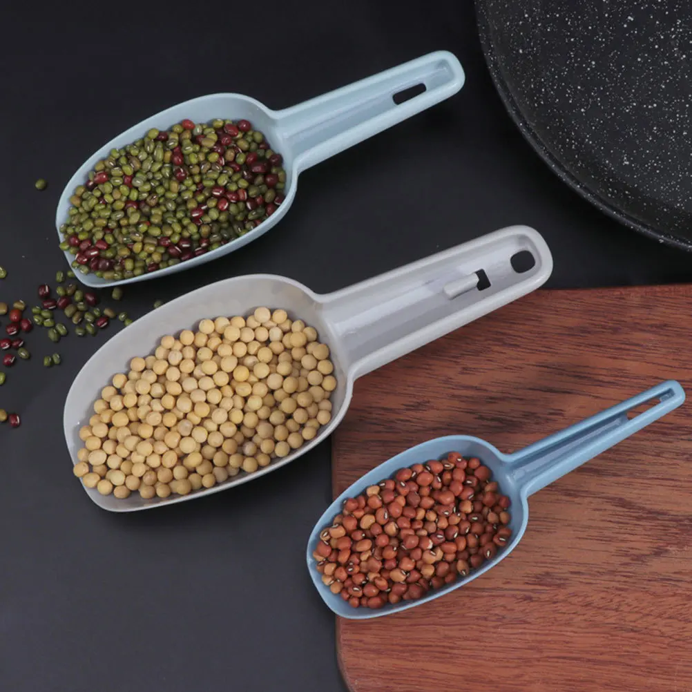

Plastic Serving Scoops Set Cereal Baking Scoop For Kitchen Grain Flour Ice Tea French Fries Candy Storage Stackable