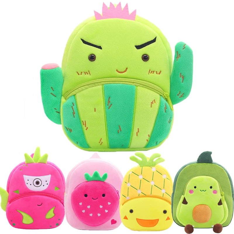 

2022 Cartoon Fruit School Backpacks for Kids Children Strawberry Backpack Kindergarten School Bags Avocado Mochilas Escolares