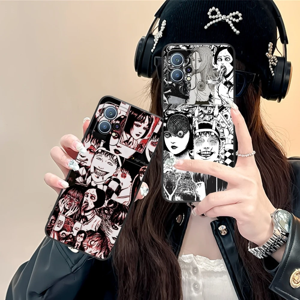 Junji Ito Cool Souichi Mobile Cell Phone Case for Huawei P60 P50 P40 P30 P20 P10 P9 P8 Pro Lite Plus Black Phone Cover Shell