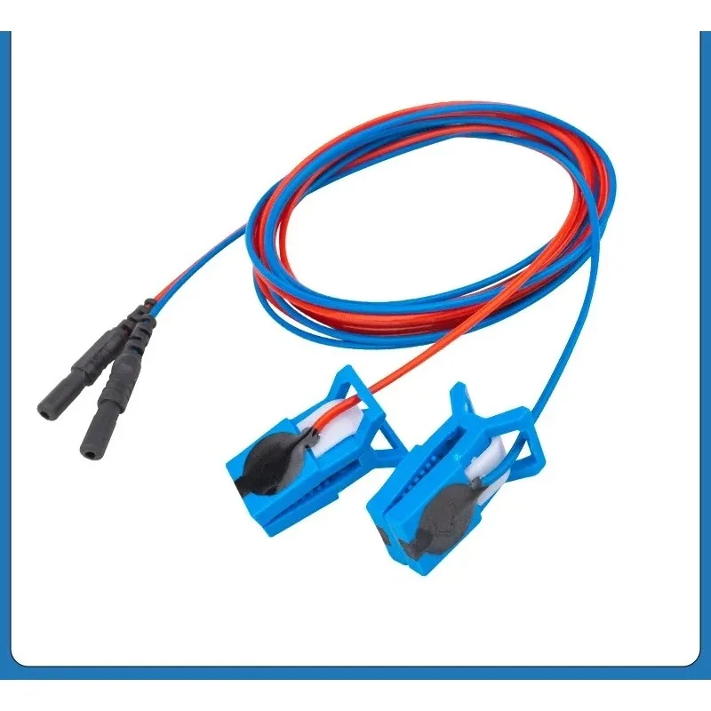 EEG Tin Ear Clip Electrode Disc-Type Electrode Wire with Conductive Paste for EEG Signal Acquisition & Medical Monitoring