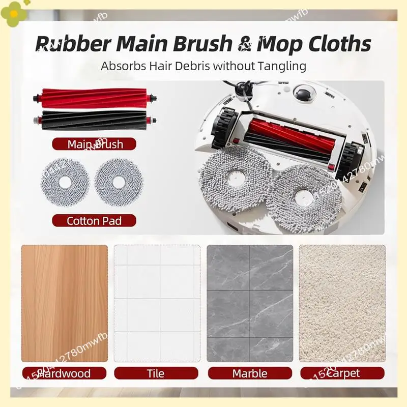 LDHL For Roborock Qrevo Master/ V20/ P10s Pro Robot Vacuum Cleaner Accessories Kit Main Side Brush HEPA Filter Mop Cloth