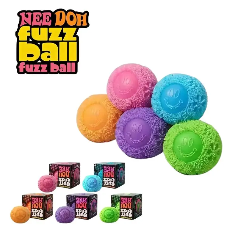 NeeDoh Fuzz Ball Blind Box Series Desktop Ornament Stress Relief  Suitable For People Under Pressure Fun Soft Stress Ball