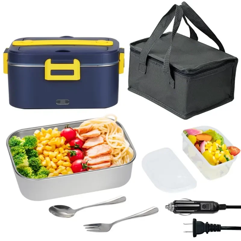Nordic style electric lunch box children adult food container portable food heater electric self-heating lunch box