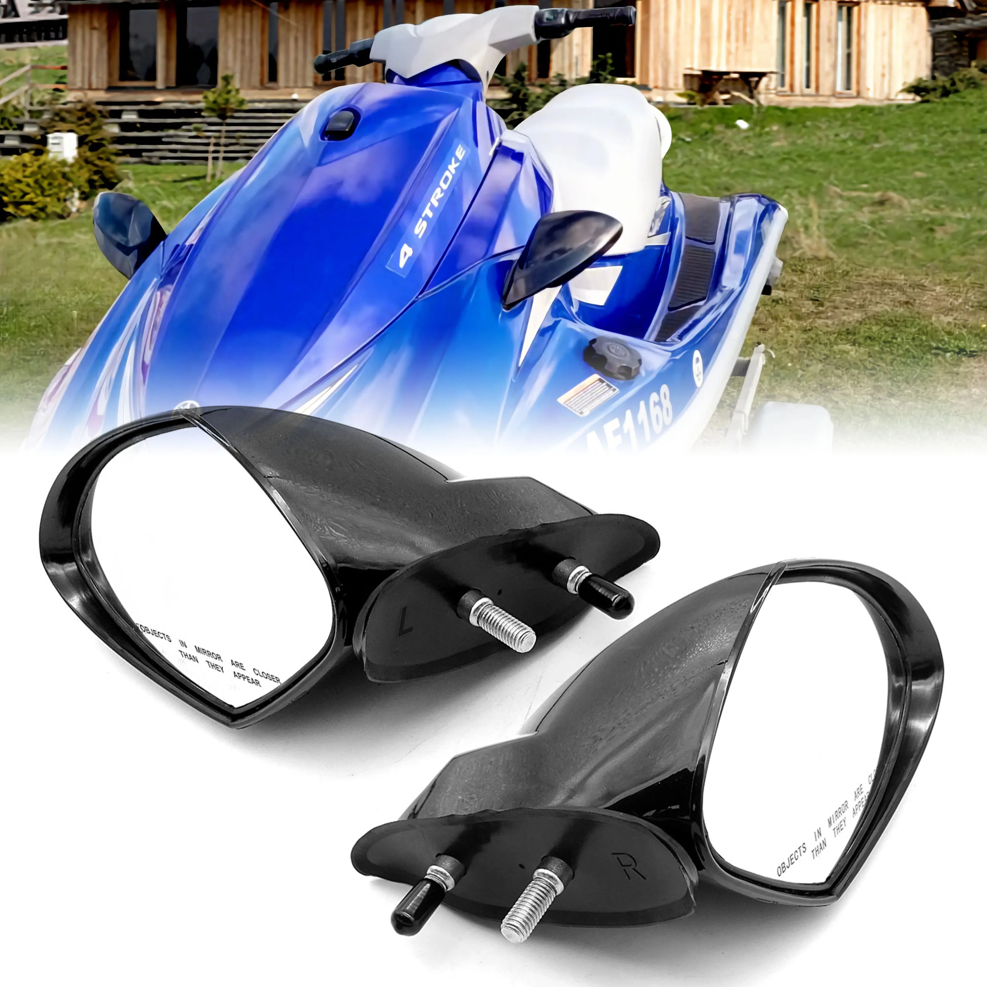 Left Side Mirror for Yamaha Waverunner VX1100 VX 1100 Cruiser Deluxe Sport 2005-2009 F1S-U596B-10-00