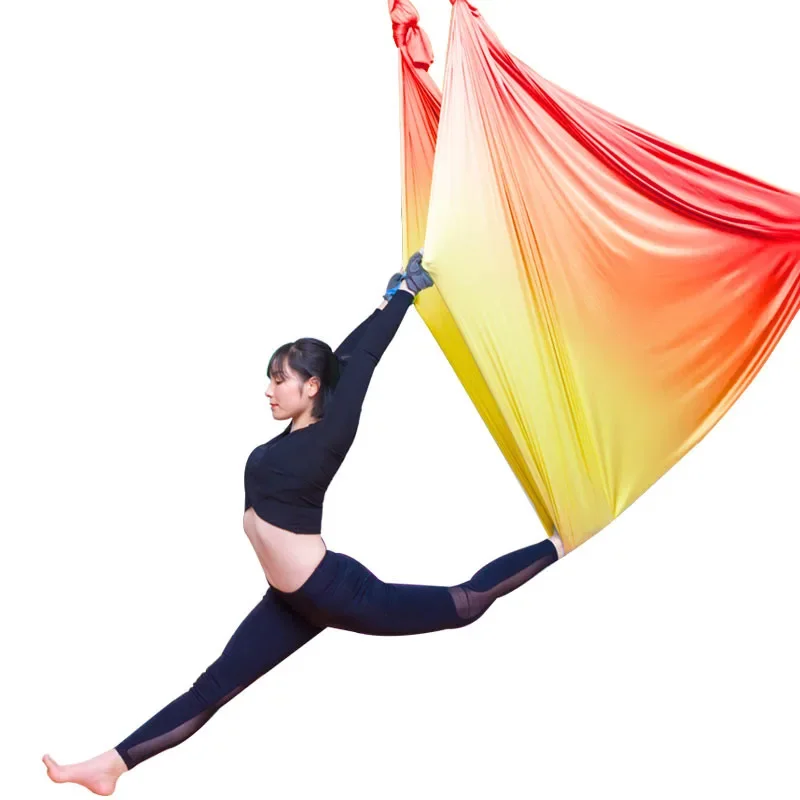 Best Soft High Strength Colorful Aerial Silks 5m Anti Gravity Single Antigravity Nylon Parachute Yoga Hammocks For Sale