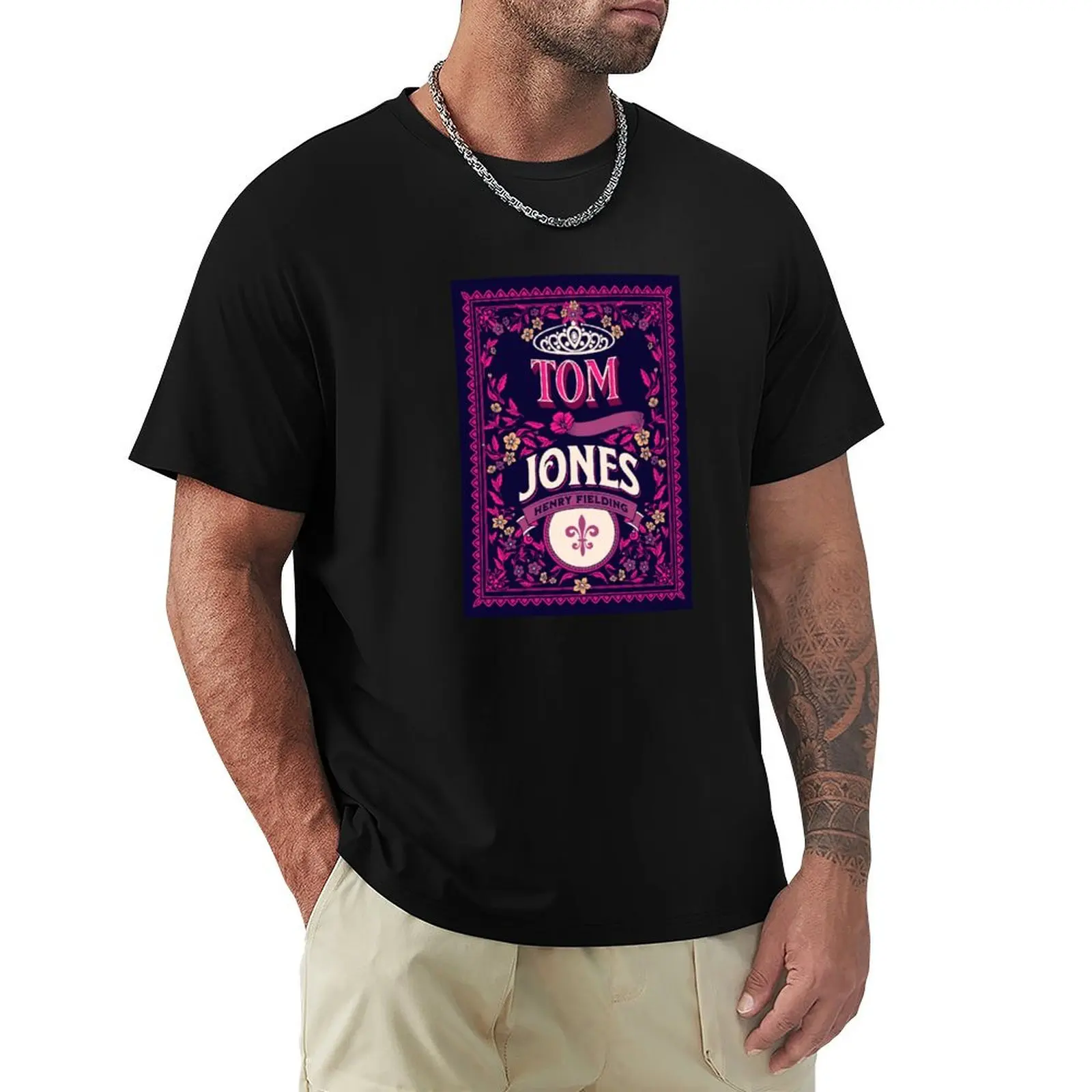 

Tom Jones - Henry Fielding Book Cover Art T-Shirt tees custom t-shirts anime clothes animal prinfor boys t shirt for men