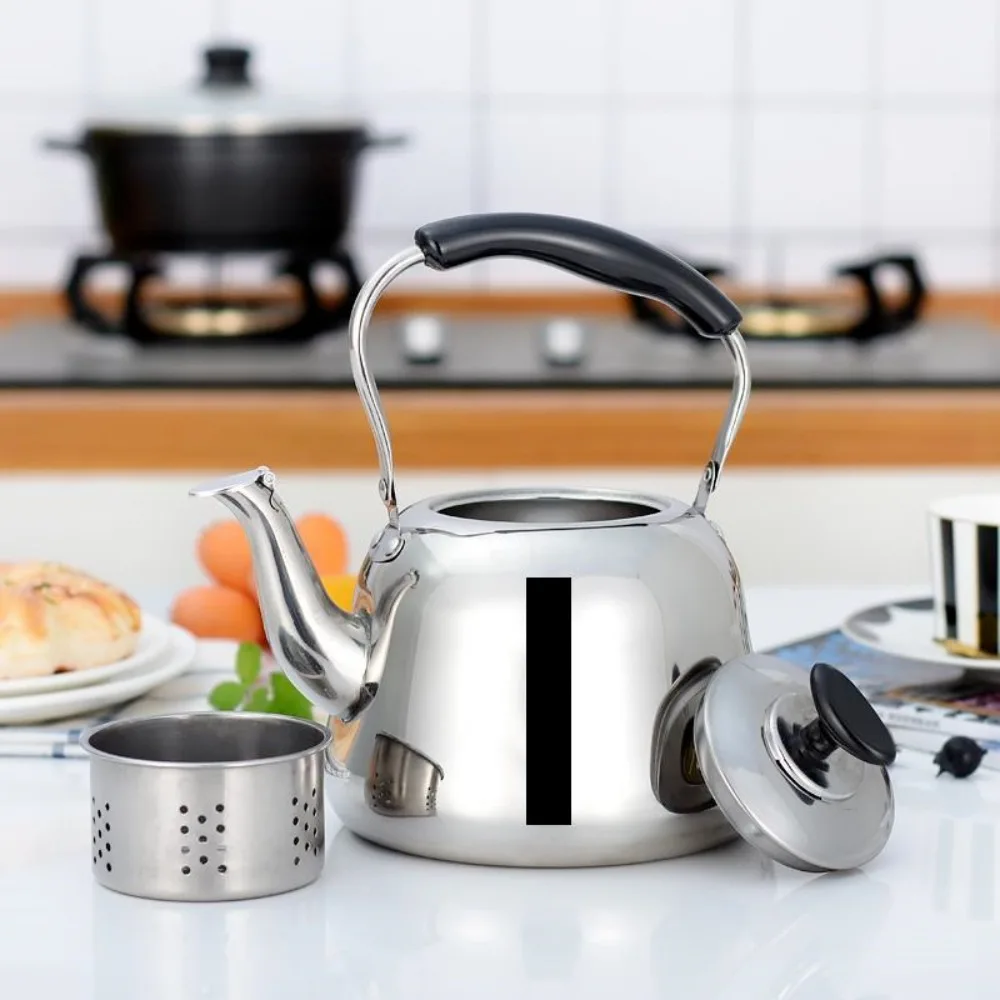 

General 1/2/3L Whistle Tea Kettle with Filter Rust-proof Boiling Water Kettle Thickened Stainless Steel Teapot Outdoor