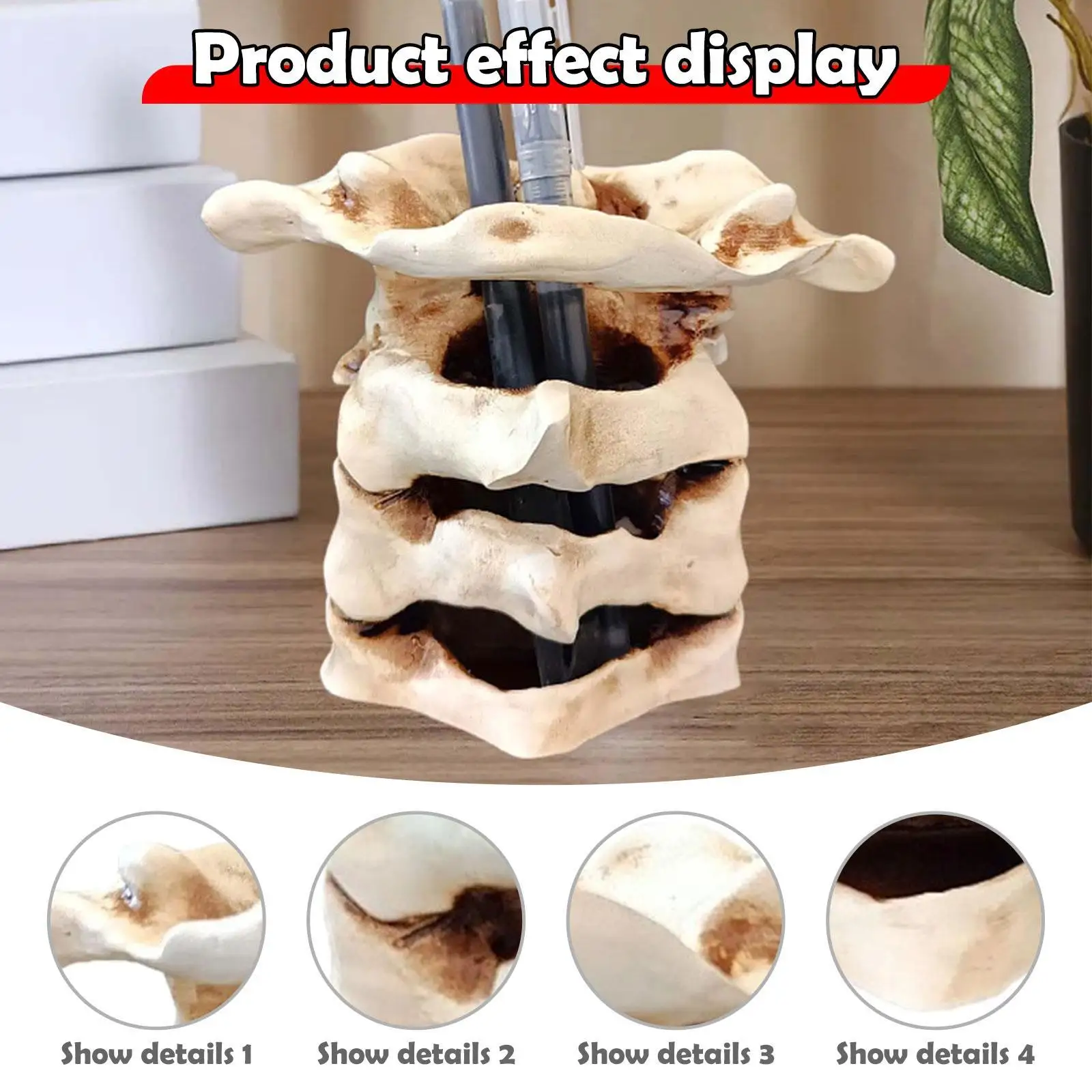 

Creative Spine Pen Holder Table Centerpiece Collection Pen Organizer Home Decor Idea Gift for Doctors, Nurses, Chiropractors